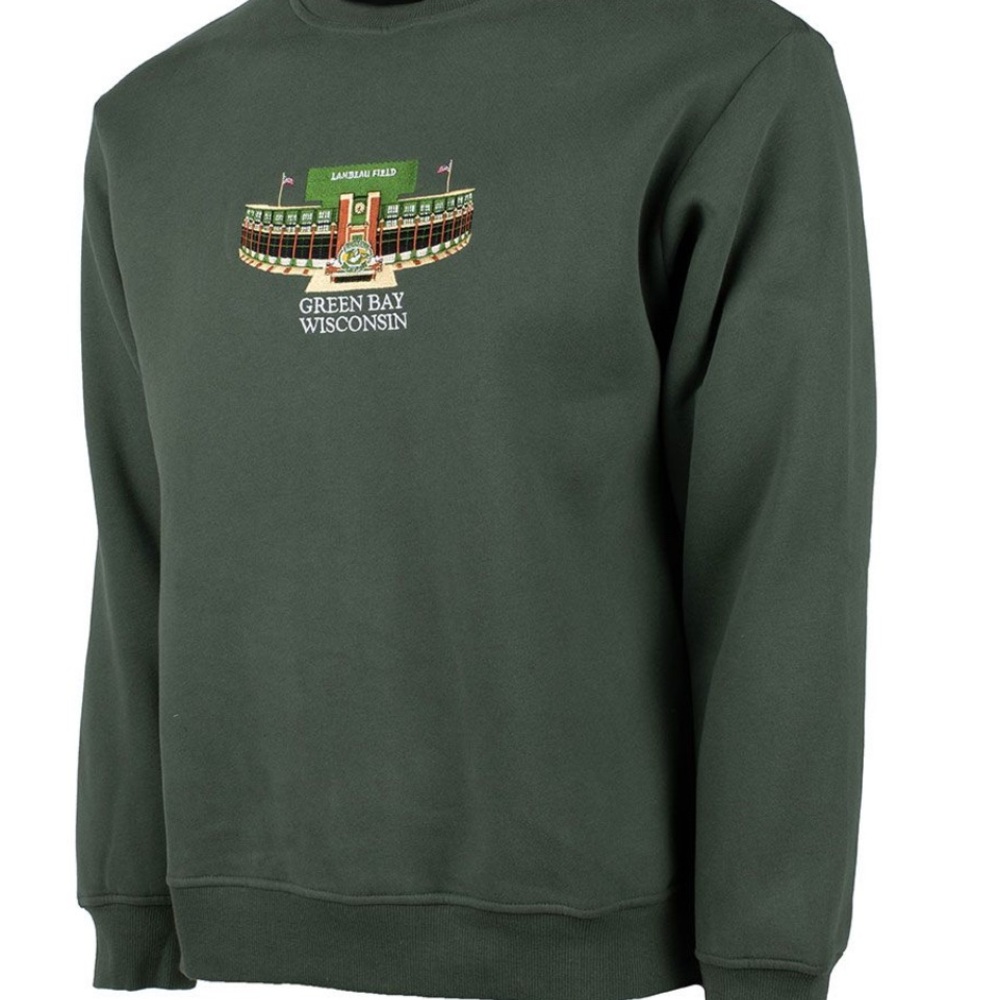 Men’s Embroidered Crewneck Sweatshirt, XXL